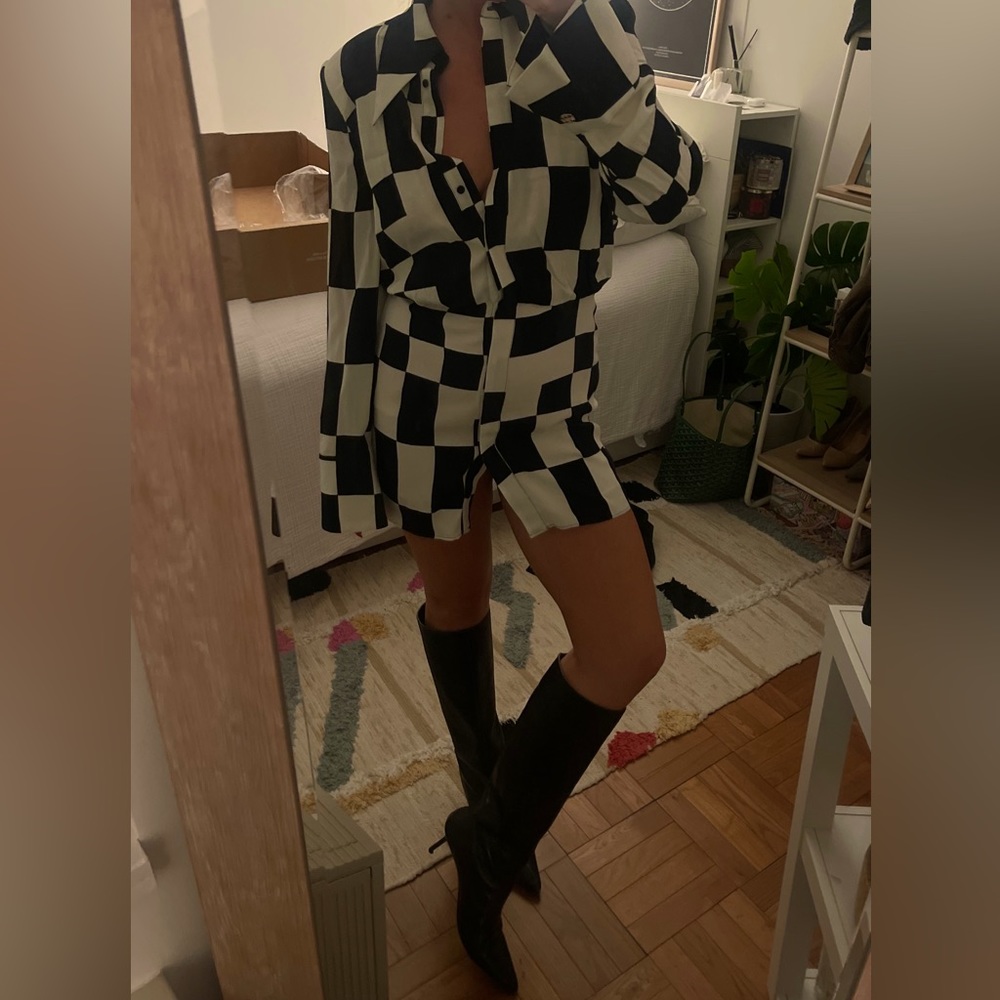 Mango Checkered Dress
